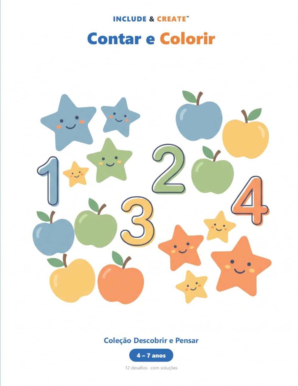 Contar e Colorir: Contar e colorir — 12 desafios com soluções (Portuguese Edition) baixar o livro de graça