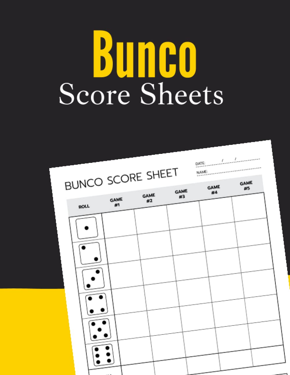 ler totalmente Bunco Score Sheets: 120 Score Pads For Bunco Dice Game, Score Keeping Book for Bunco Lovers and Players (8.5x 11")inches.