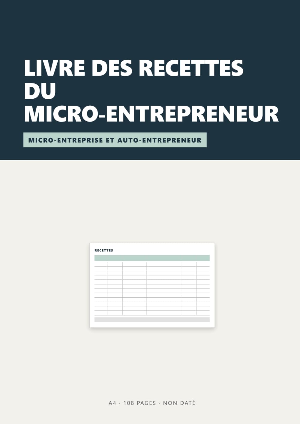 ler totalmente Livre des recettes du micro-entrepreneur: Prestations de services | Registre chronologique des encaissements | A4 non daté, 100 pages, 20 lignes par page (French Edition)