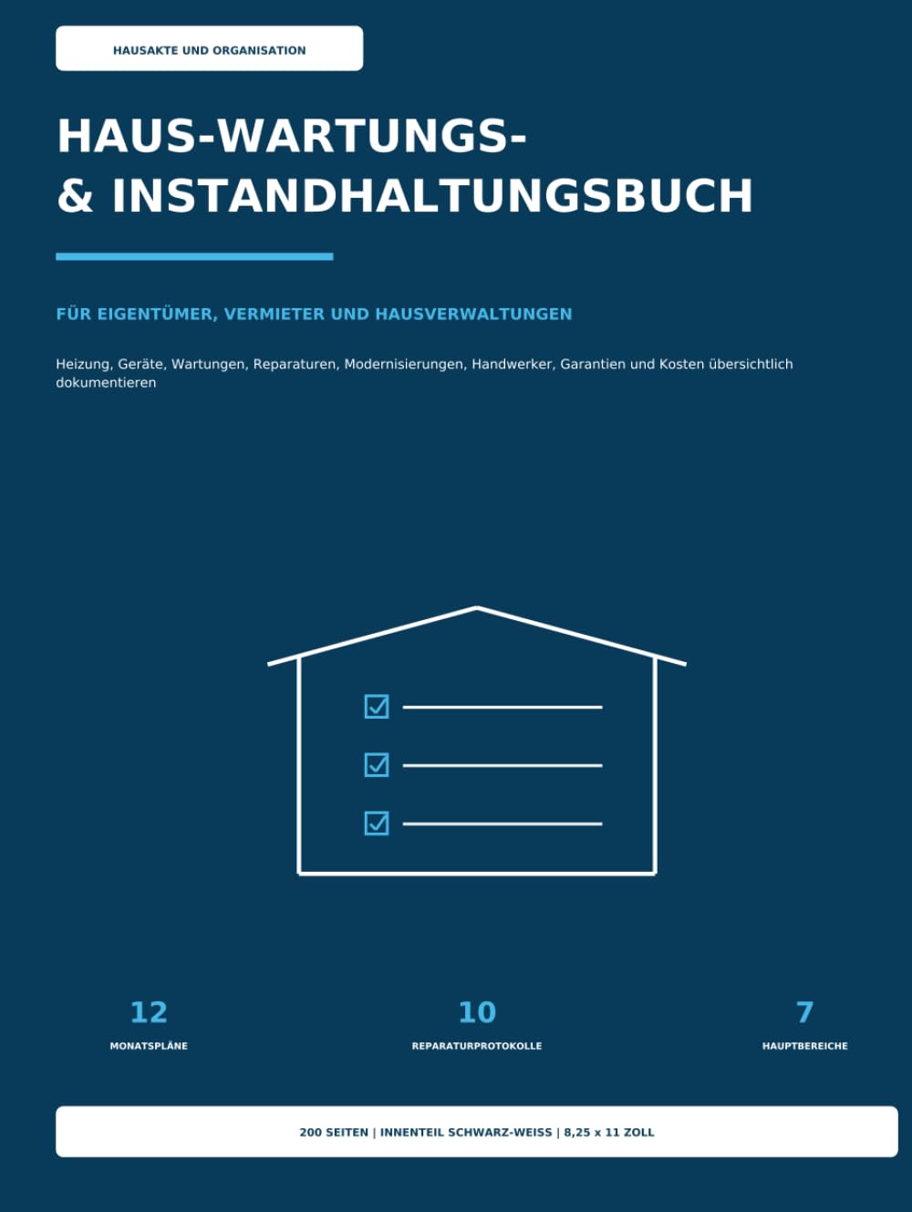 Haus-Wartungs- & Instandhaltungsbuch: Für Eigentümer, Vermieter und Hausverwaltungen (German Edition) baixar livro de graça