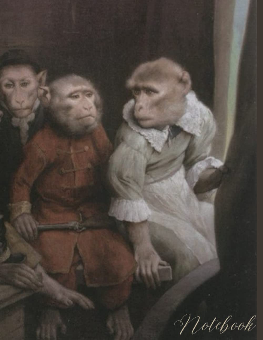 MONKEYS DRESSED AS PEOPLE Blank Notebook: Monkeys Watching a Play College Ruled Lined Journal baixar livro de graça
