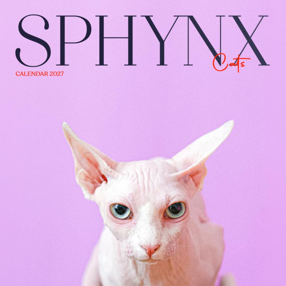 Sphynx Cat Calendar 2027: Cat Portraits and Breed Scenes