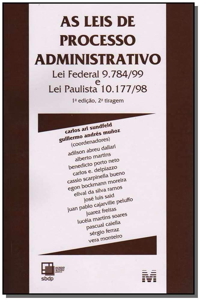 As leis de processo administrativo (Sbdp) - 1 ed./2006 baixar livro de graça