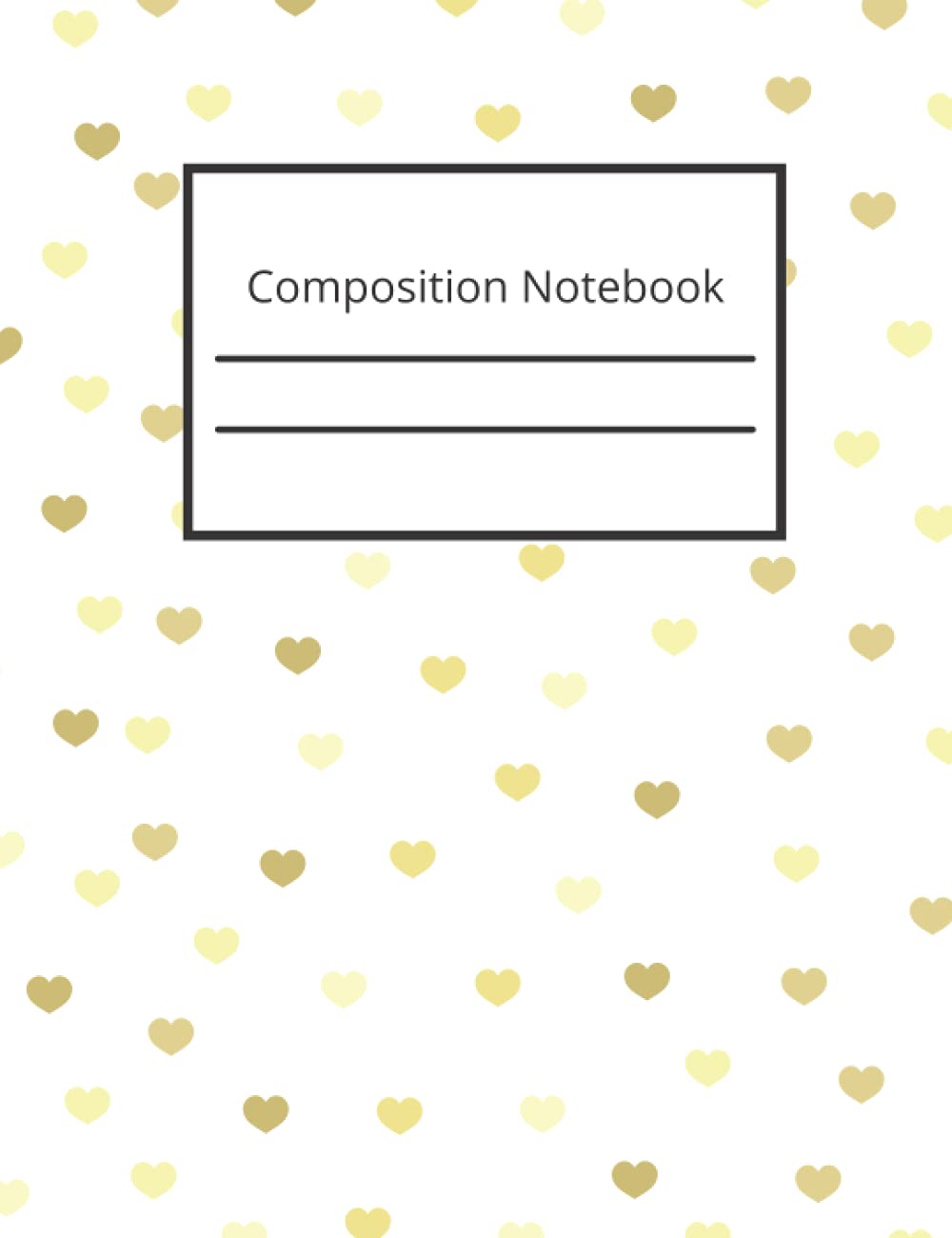ler totalmente Composition Notebook: Wide Ruled Lined Paper Notebook Journal: Hearts /White Composition Notebook: 7.5 x 9.75: 160 pages