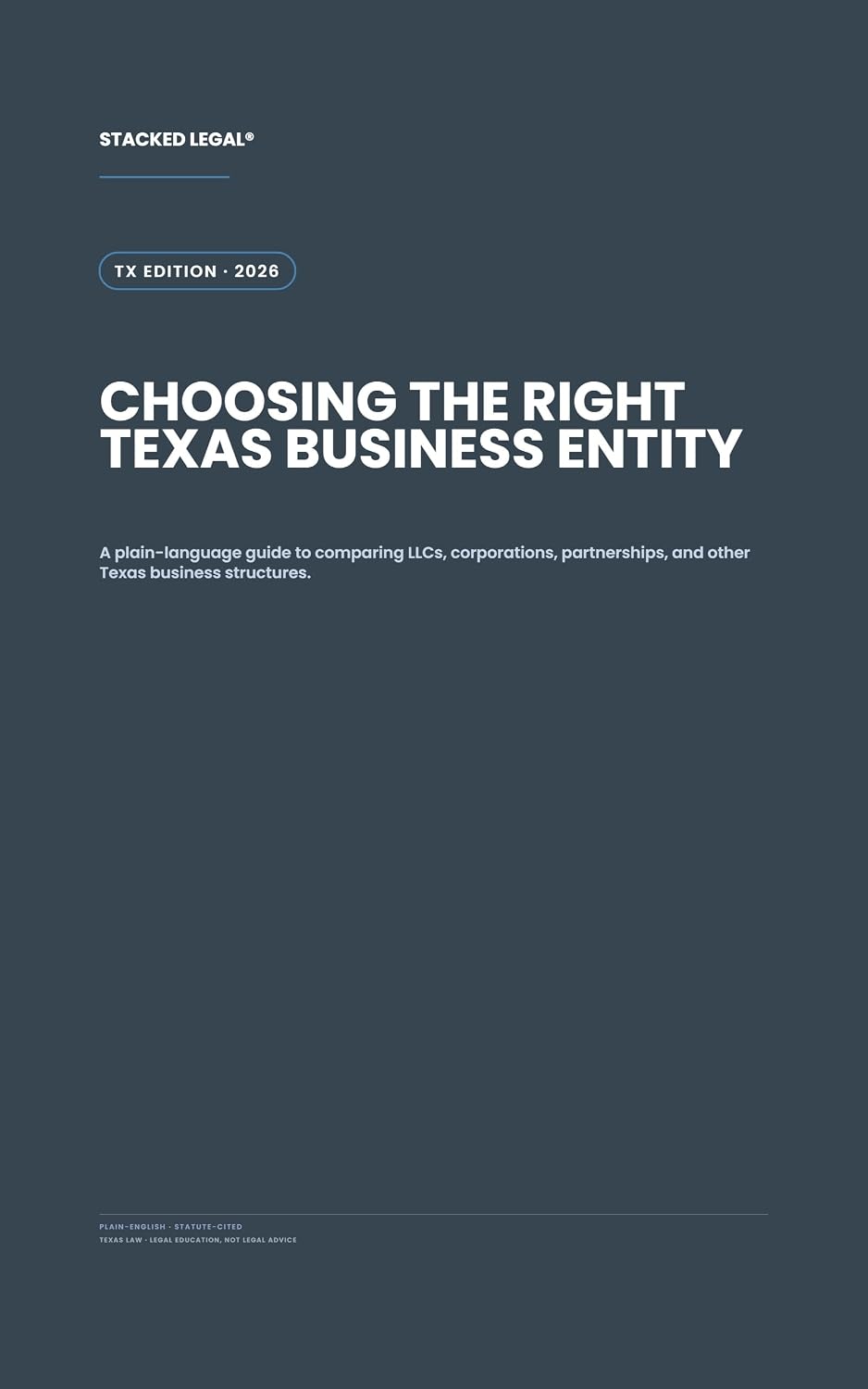 ler totalmente Choosing the Right Texas Business Entity: A plain-language guide to comparing LLCs, corporations, partnerships, and other Texas business structures. (TEXAS BUSINESS LAW SERIES) (English Edition)