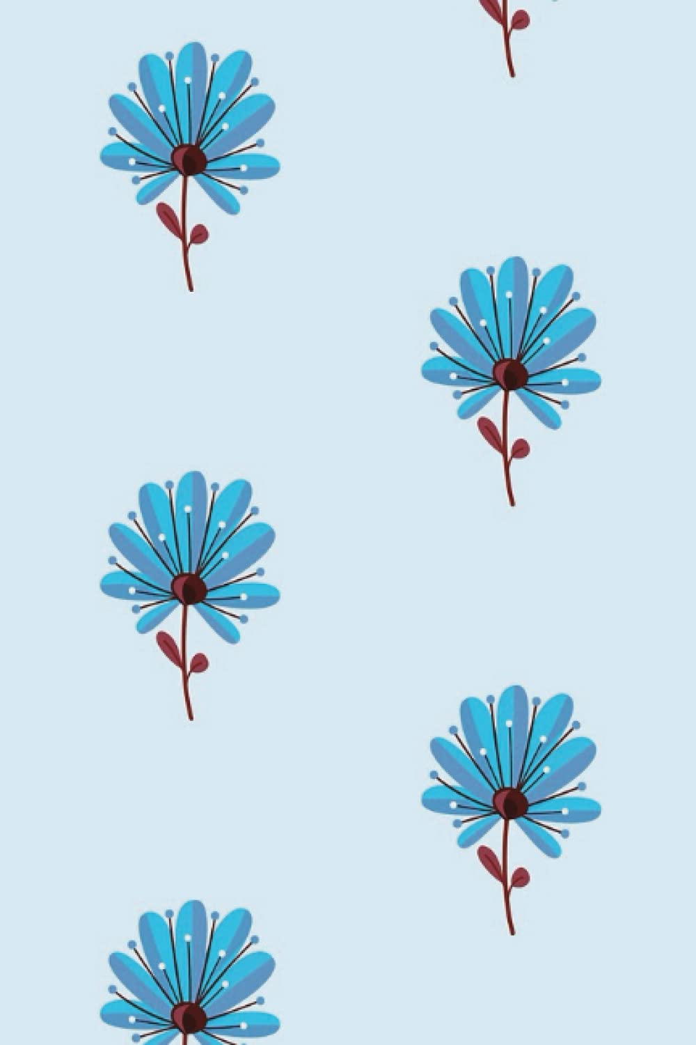 capítulo por capítulo baixar Blue Floral Pattern Notebook/Journal with 150 College Ruled Pages for Kids and Teens 6" x 9" inch