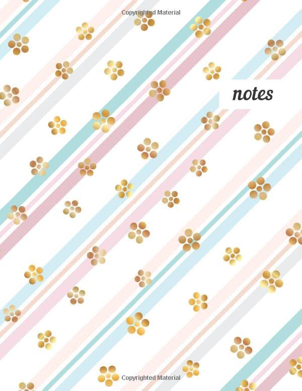 Notes: College Ruled Lined Journal, Cute Golden Pattern Design - Perfect for Office, School, College, Writing & Note Taking - Large 8.5 x 11 inches - 110 Pages baixar o livro de graça
