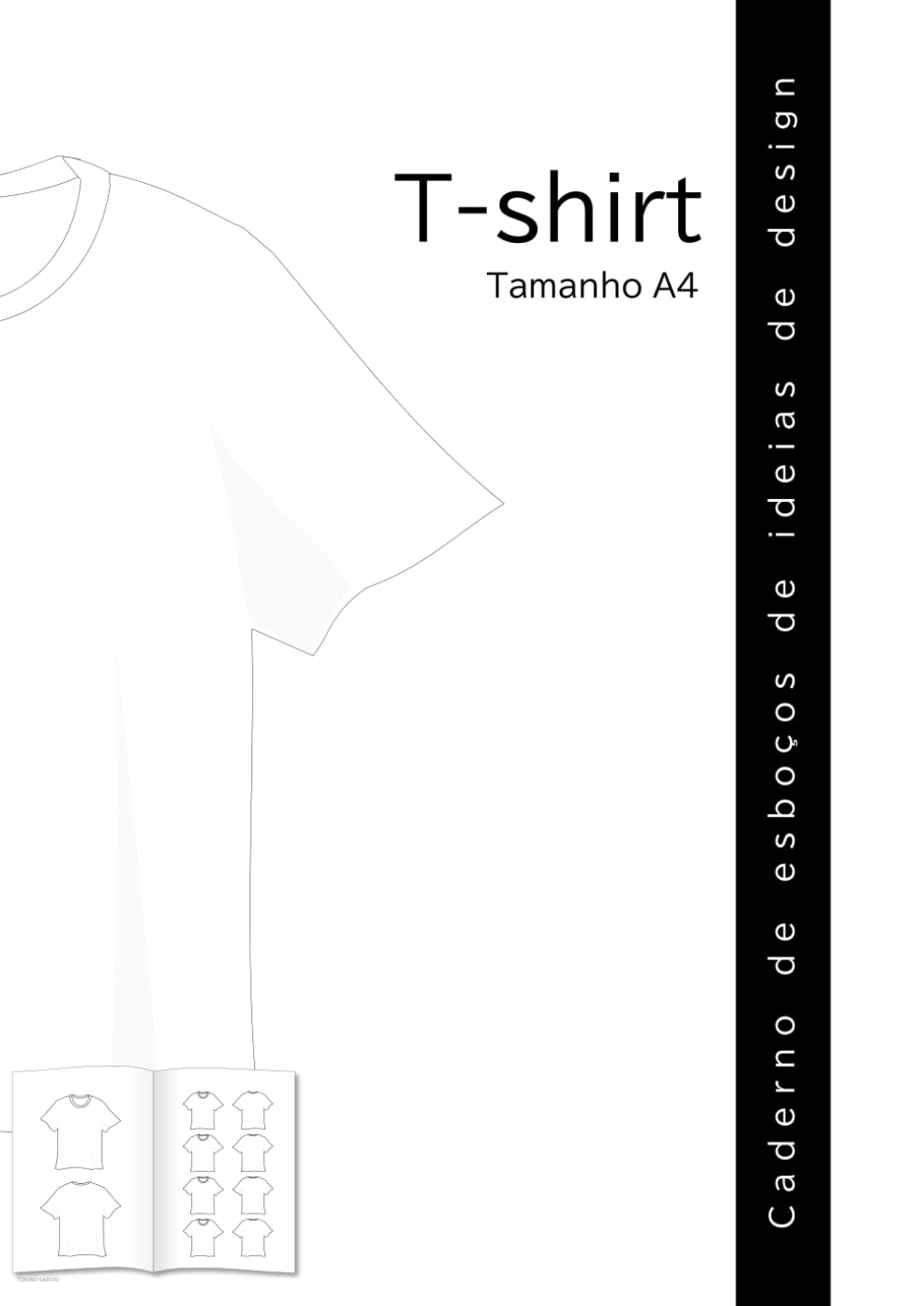 capítulo por capítulo baixar T-shirt Caderno de esboços de ideias de design Tamanho A4 (Portuguese Edition)