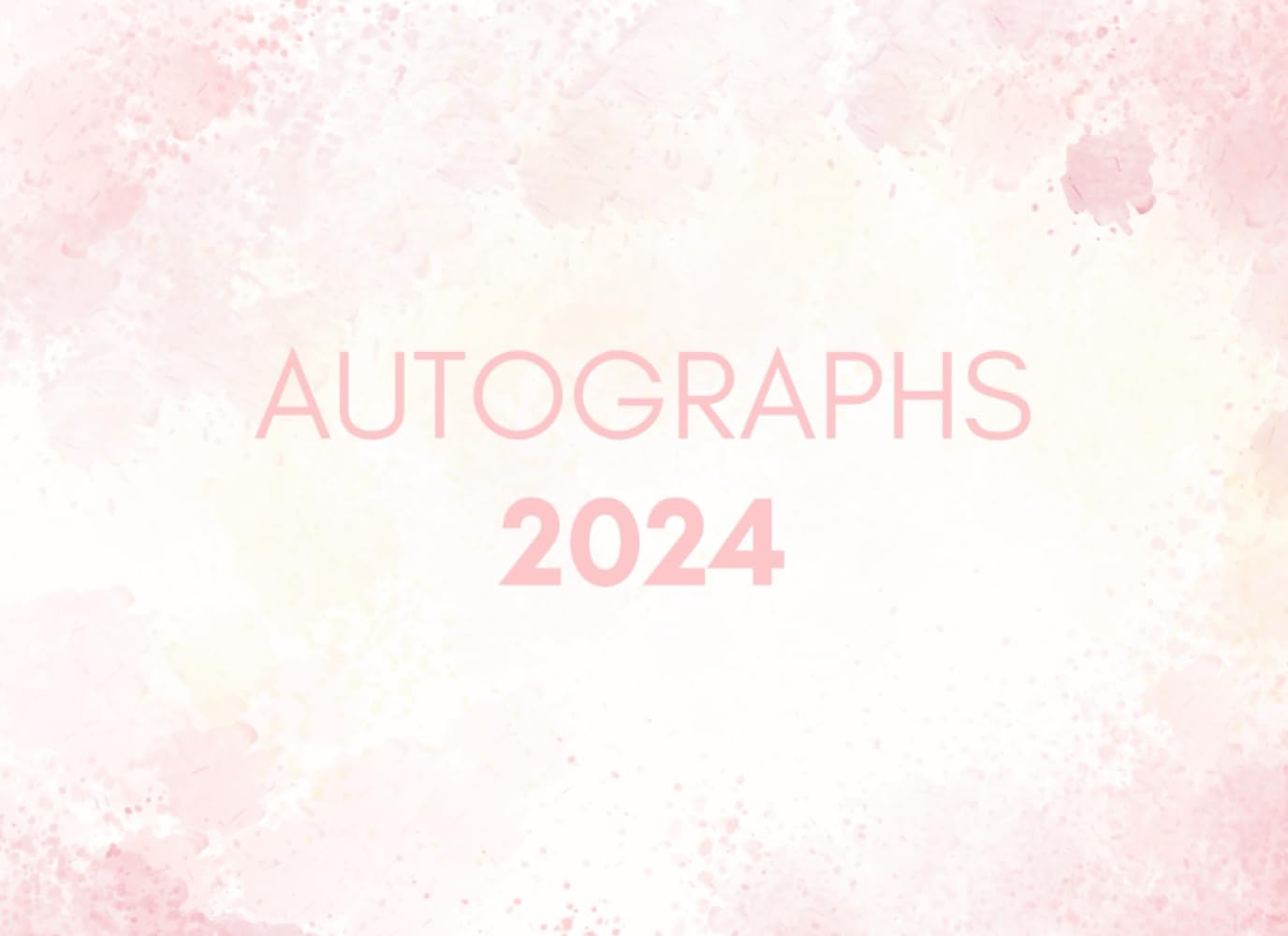 ler totalmente Pink 2024 Autograph Book for Girls: Watercolor Journal/Notebook for Signatures of Celebrities, Theme-Park Characters and Princesses, School Friends,... Notepad for Kids, Teens, or Women. 100 Pages.