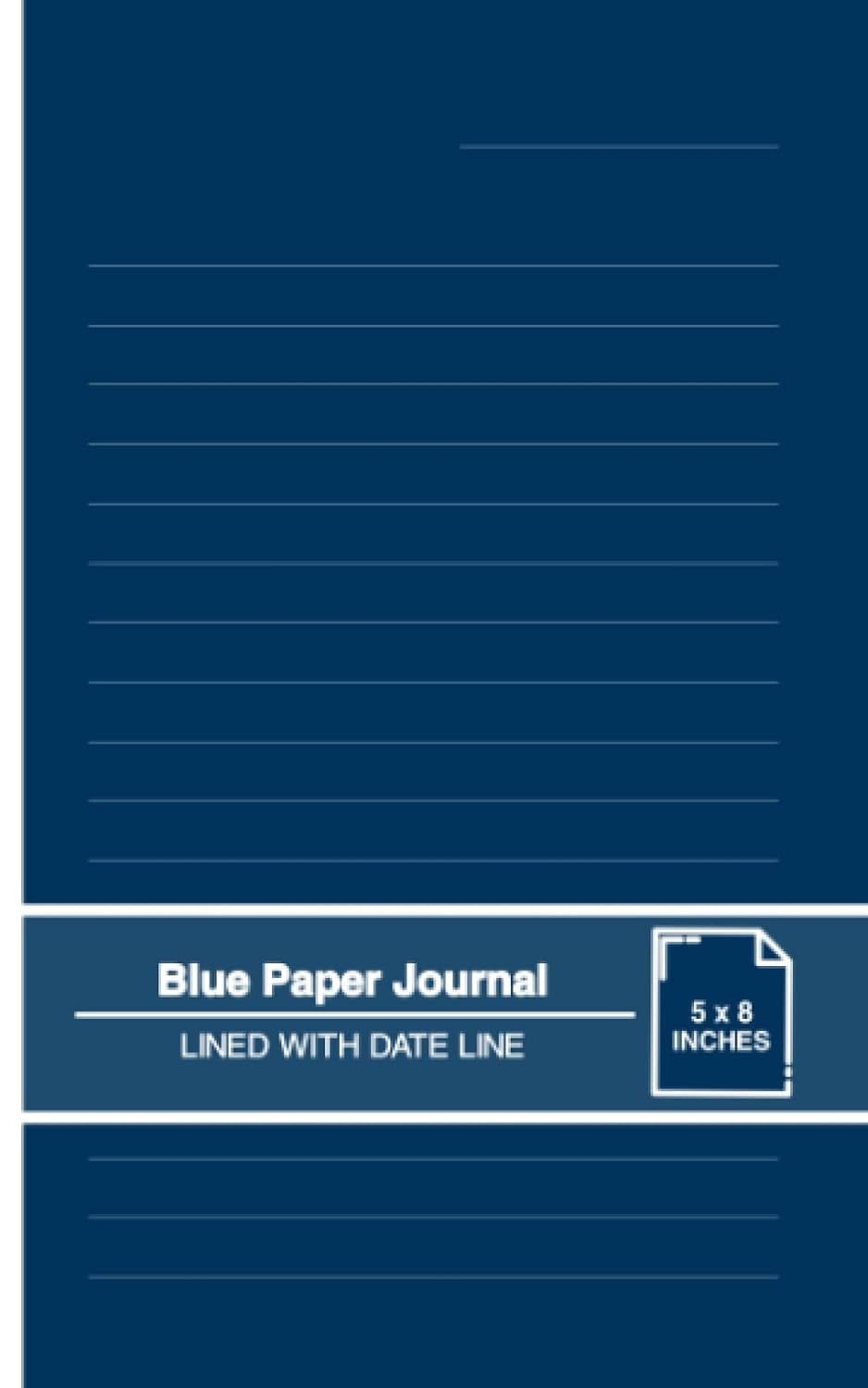 Blue Paper Journal: Lined with Date Line | For use with Gel Pens and White Ink | Cyanotype Look | Small baixar o livro de graça