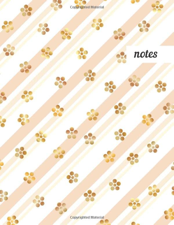Notes: College Ruled Lined Journal, Cute Golden Pattern Design - Perfect for Office, School, College, Writing & Note Taking - Large 8.5 x 11 inches - 110 Pages baixar o livro de graça