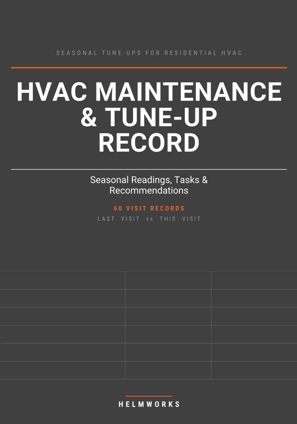 ler totalmente HVAC Maintenance & Tune-Up Record: Seasonal Readings, Tasks & Recommendations