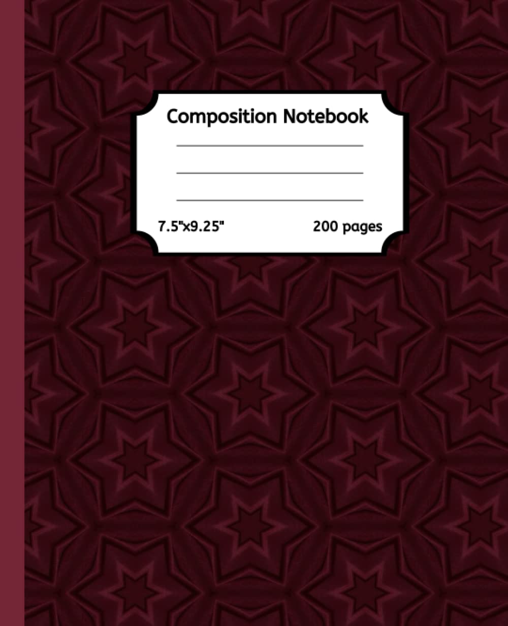 Composition Notebook: Geometrical red designed notebook wide ruled baixar o livro de graça