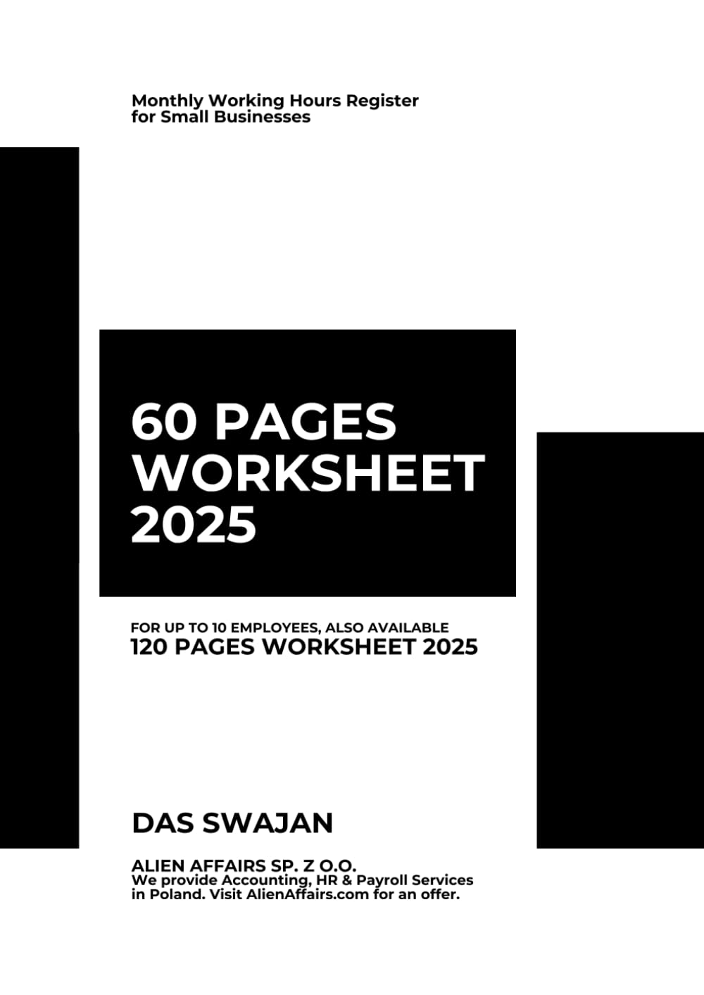 60 PAGES WORKSHEET 2025: Monthly Working Hours Register for Small Businesses baixar o livro de graça