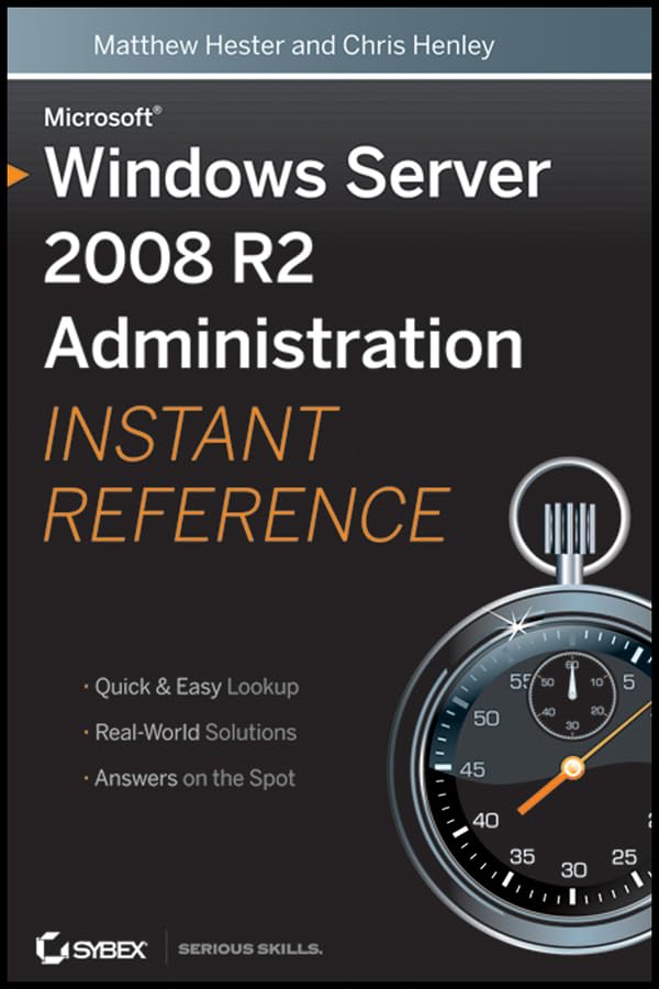 ler totalmente Microsoft Windows Server 2008 R2 Administration Instant Reference (English Edition)