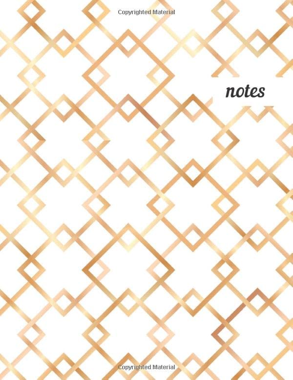Notes: College Ruled Lined Journal, Cute Golden Pattern Design - Perfect for Office, School, College, Writing & Note Taking - Large 8.5 x 11 inches - 110 Pages baixar livro de graça
