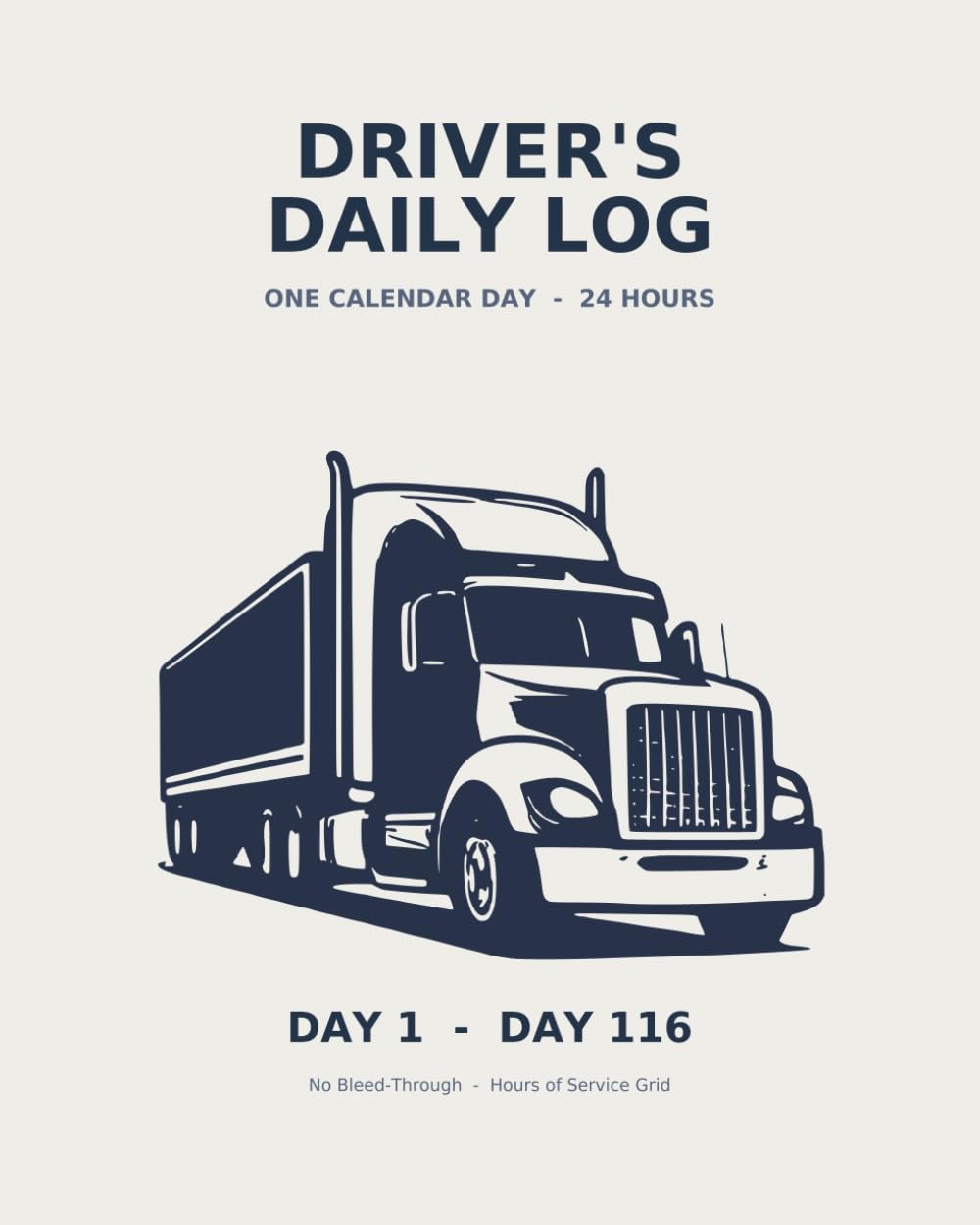 capítulo por capítulo baixar Trucker's Daily Log Book: DOT Driver Record of Duty Status Logbook with No Bleed-Through Blank Note Pages | Large Landscape Hours of Service Grid |... Exception, Owner-Operators & Pre-2000 Trucks