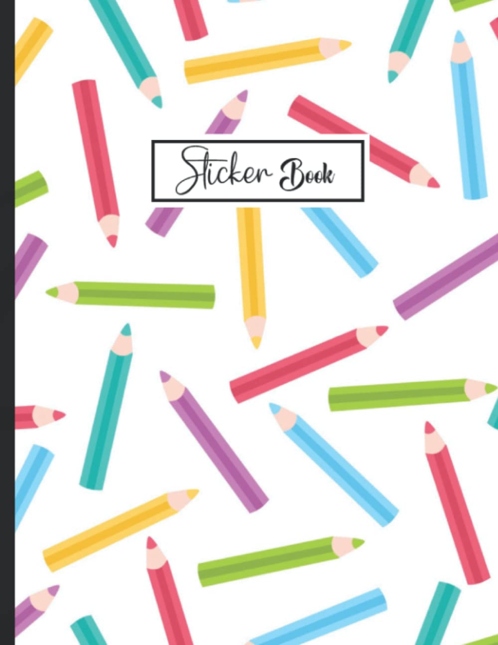 ler totalmente Sticker Book: Cute School Design Blank Sticker Album Journal pages for Kids Sticker Collection Book.