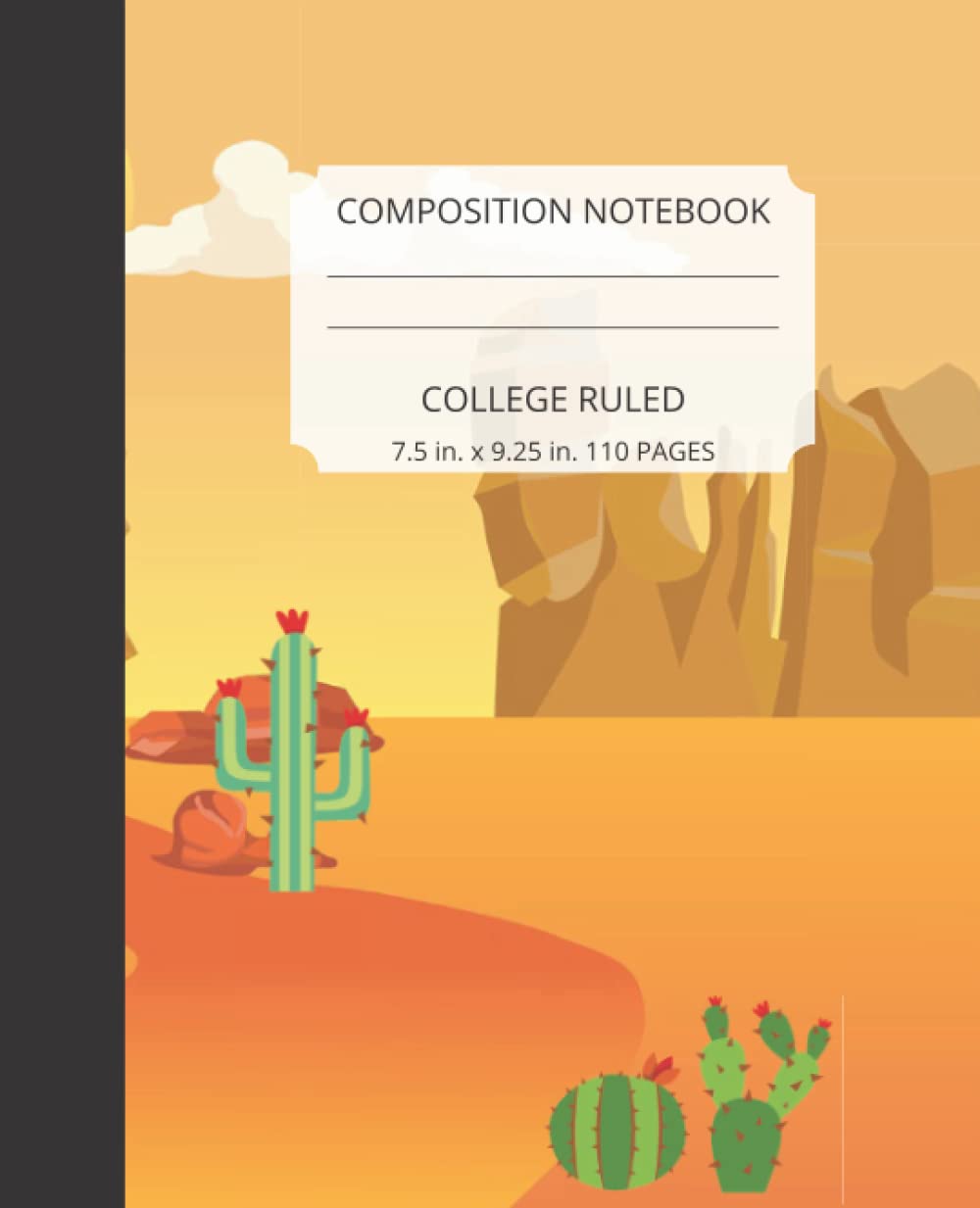 Composition Notebook: 7.5 x 9.25", 110 College Ruled Pages, Desert Cactus, Desert Landscape, Perfect For Students, Work, Journaling baixar o livro de graça