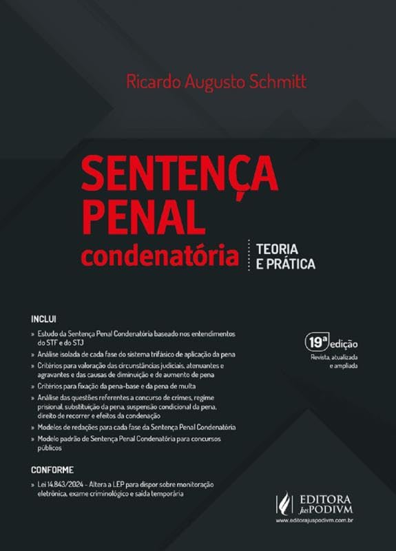SENTENCA PENAL CONDENATORIA TEORIA E PRATICA 2025