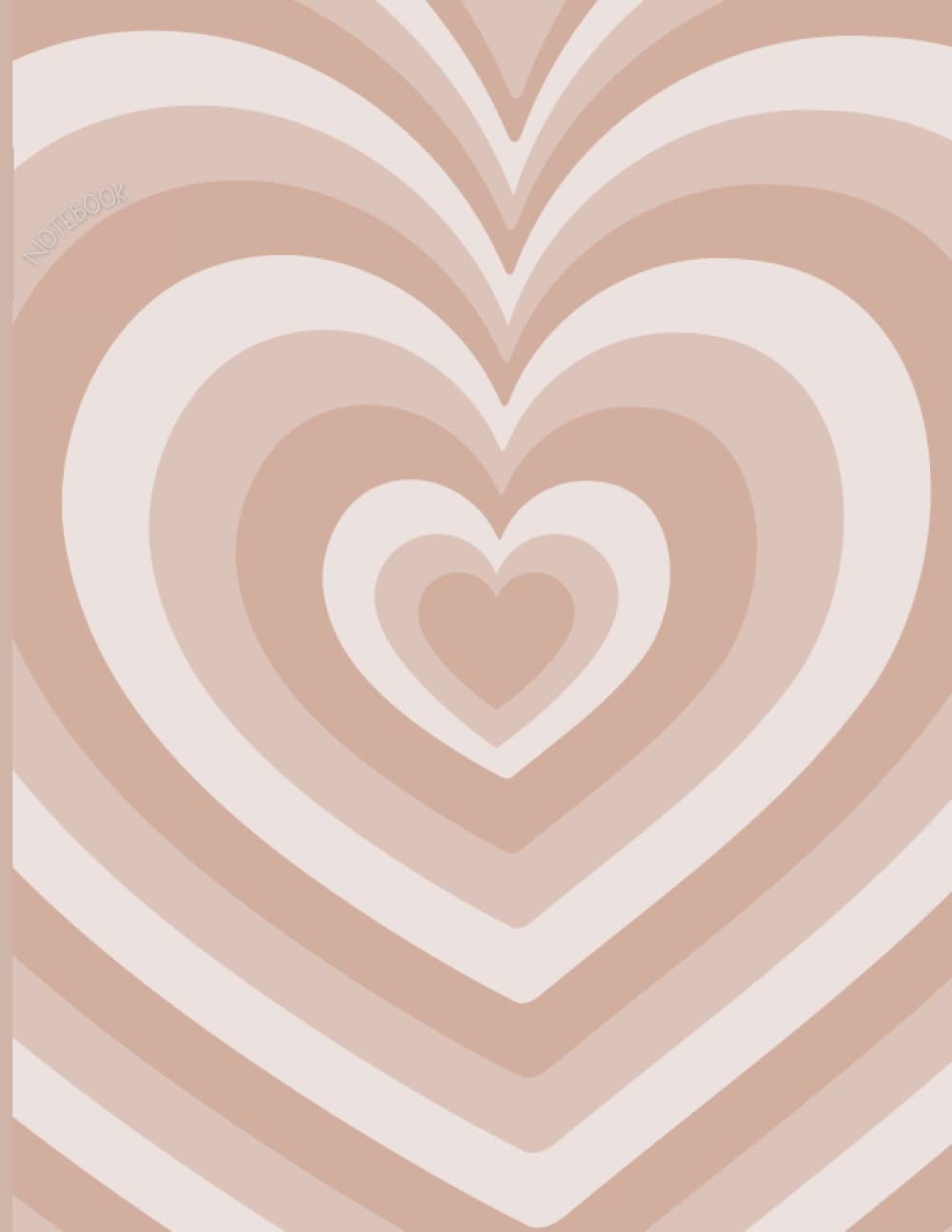 Notebook: Aesthetic Y2K Indie Hippie Retro, Aesthetic Notebook For School, Brown Heart Blank Lined Composition Notebook baixar o livro de graça