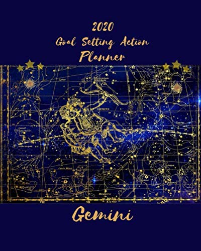 ler totalmente Goal Setting Action Planner: Weekly + Monthly Academic Planner: Celestial Motifs Horoscope Gemini Constellation Decorated: Agenda, Notes (8 x 10 ")