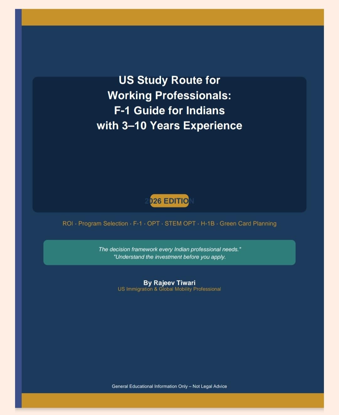 US Study Route for Working Professionals: F-1 Guide for Indians with 3-10 Years Experience (2026 Edition) (English Edition) baixar livro de graça