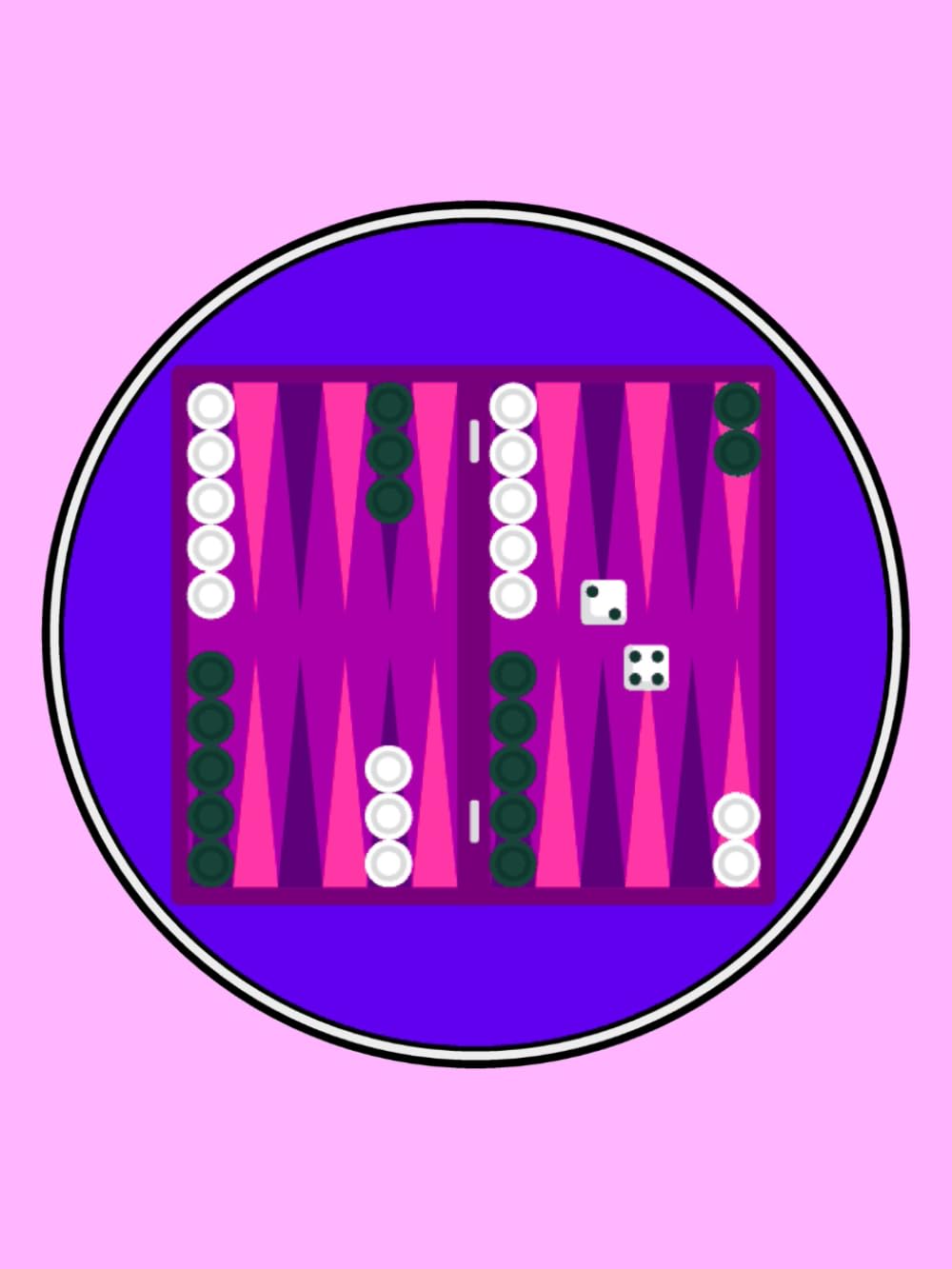 Backgammon Themed Novelty Notebook - Pink/Purple: 4.5" X 6" 80 Pages College Ruled Paperback baixar o livro de graça