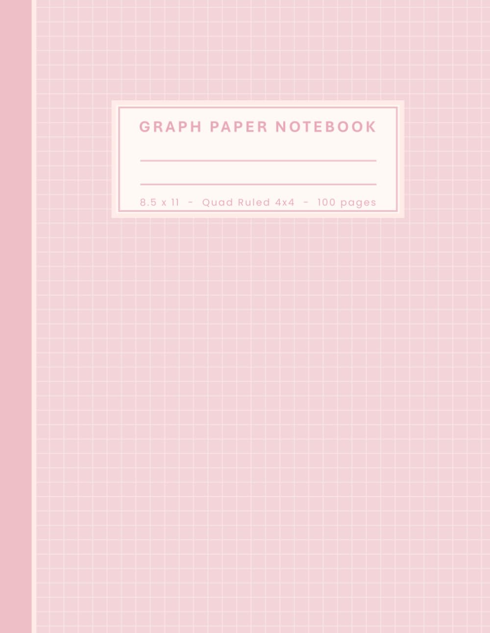 ler totalmente Graph Paper Notebook 8.5 x 11: Cute Aesthetic Pink Notebook – Quad Ruled Composition Book, 4×4 Grid (4 Squares per Inch), 100 Pages
