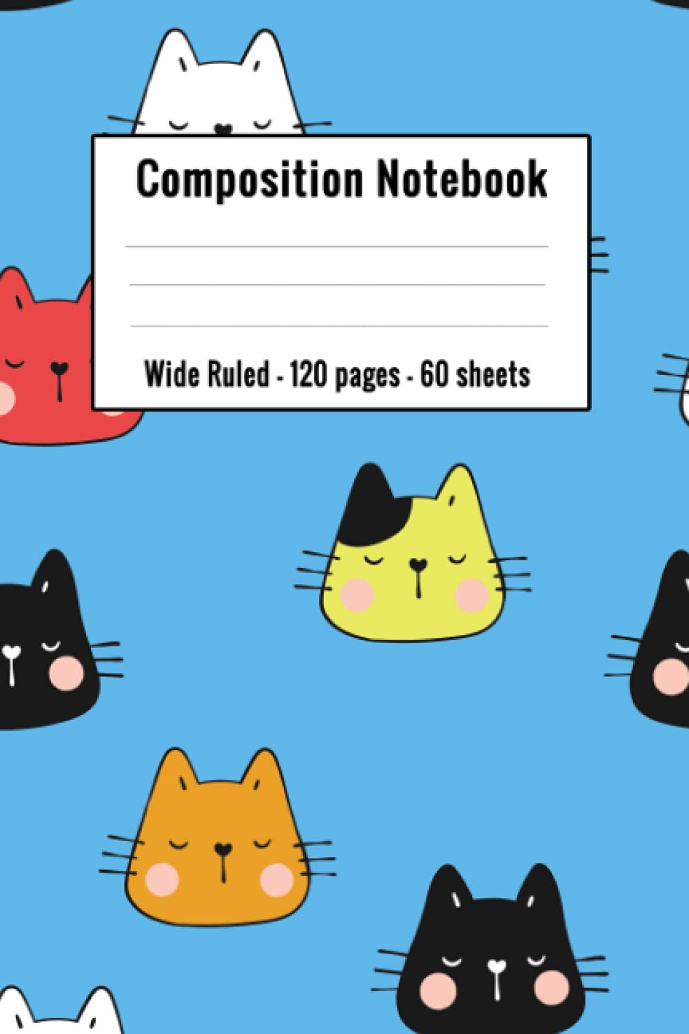 cat composition notebook wide ruled: cat notebook for kids and girls | (Composition Book, Journal) (6 x 9) baixar o livro de graça