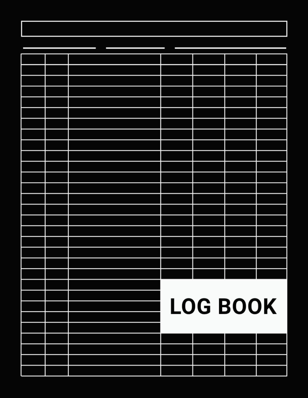 ler totalmente Log Book: Large Multipurpose with 7 Columns Logbook. Customizable 7 Column to Track Daily Activity, Time, Inventory and Equipment, Income and Expenses, Mileage, Orders, Debit and Credit, or Visitors