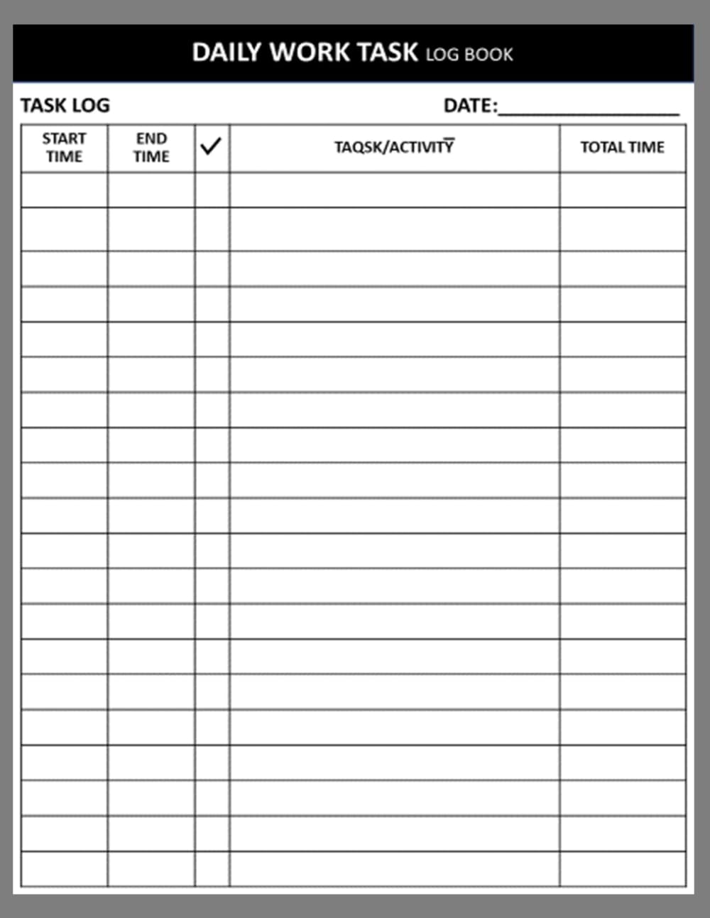 Daily Work Task Log book: For Small Business to Record and Track Daily Work Hours baixar o livro de graça