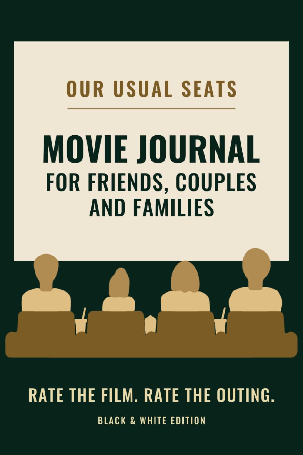 Our Usual Seats: Movie Journal for Friends, Couples and Families - Black & White Edition baixar livro de graça