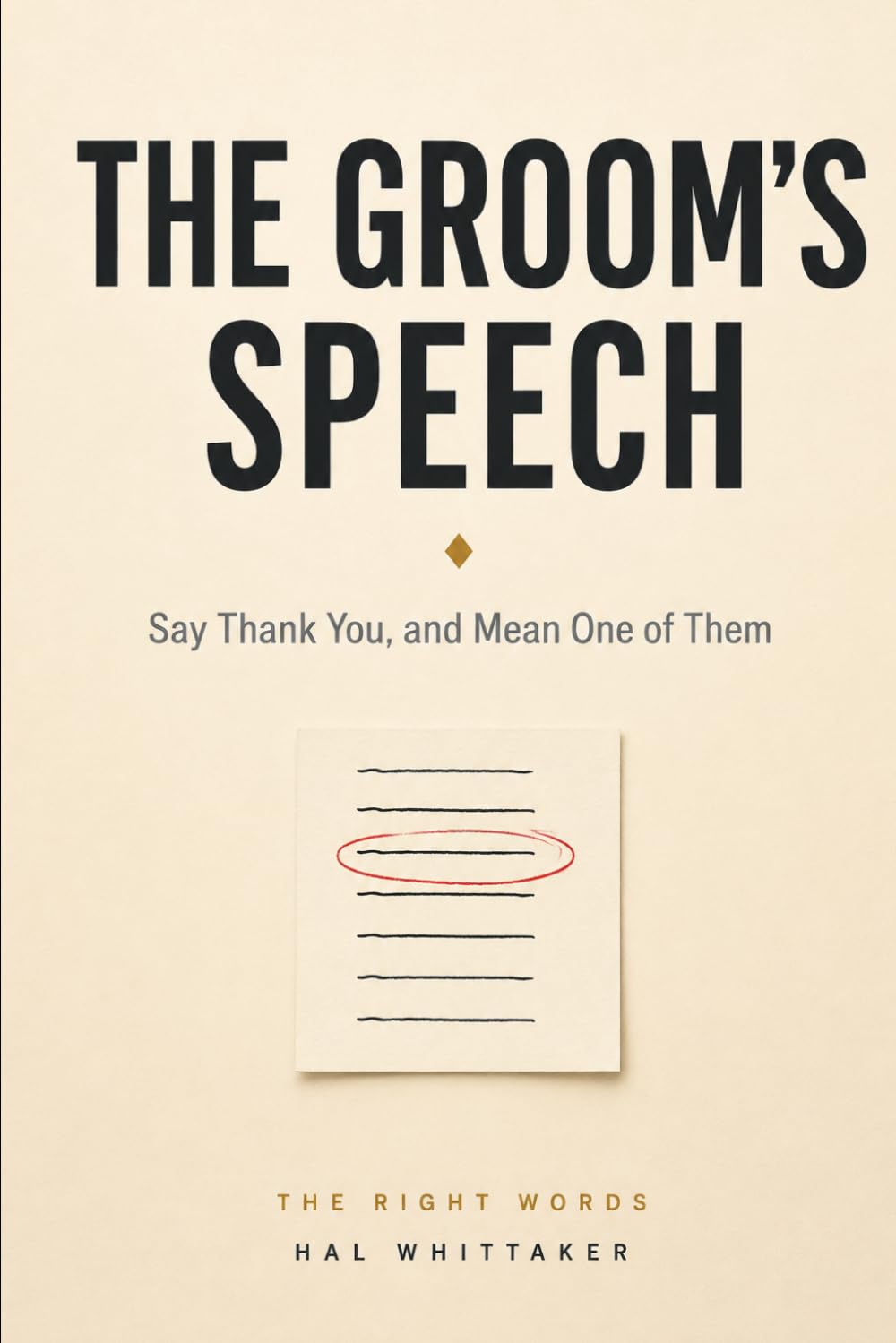 ler totalmente The Groom's Speech: Write and Deliver a Wedding Toast Worth Remembering, with a Step-by-Step System, Sample Speeches, and Worked Examples (The Right Words)