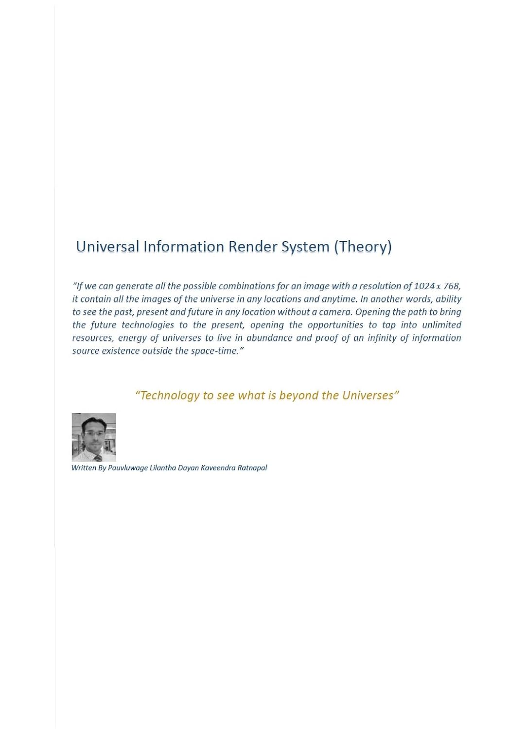 ler totalmente Universal Information Render System (Theory) (Universal Information Theories Book 3) (English Edition)