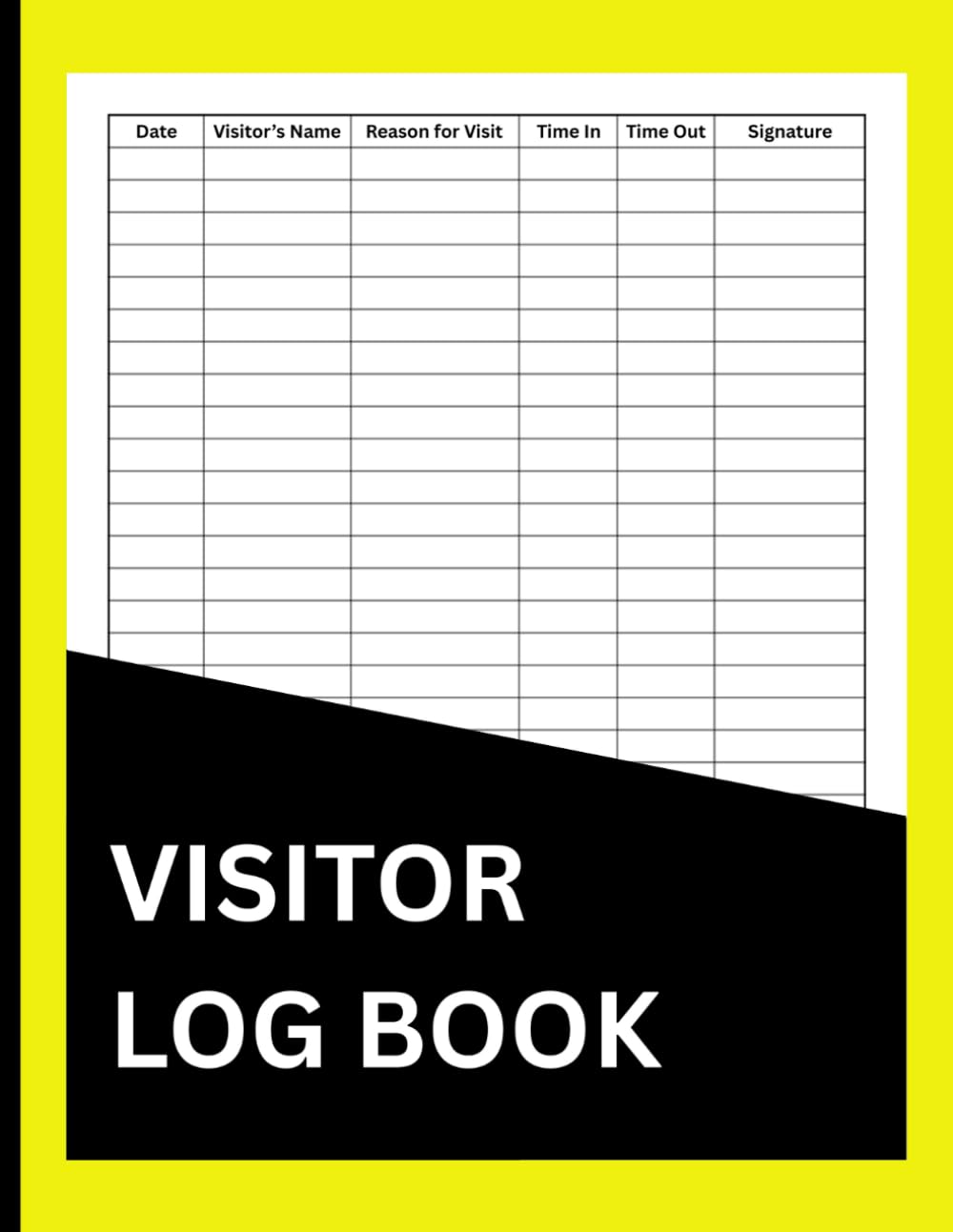 Visitor Log Book: Guest Sign-In and Sign-Out Register for Offices and Businesses – Record up to 3,000 Entries with Ease | Yellow Cover baixar livro de graça