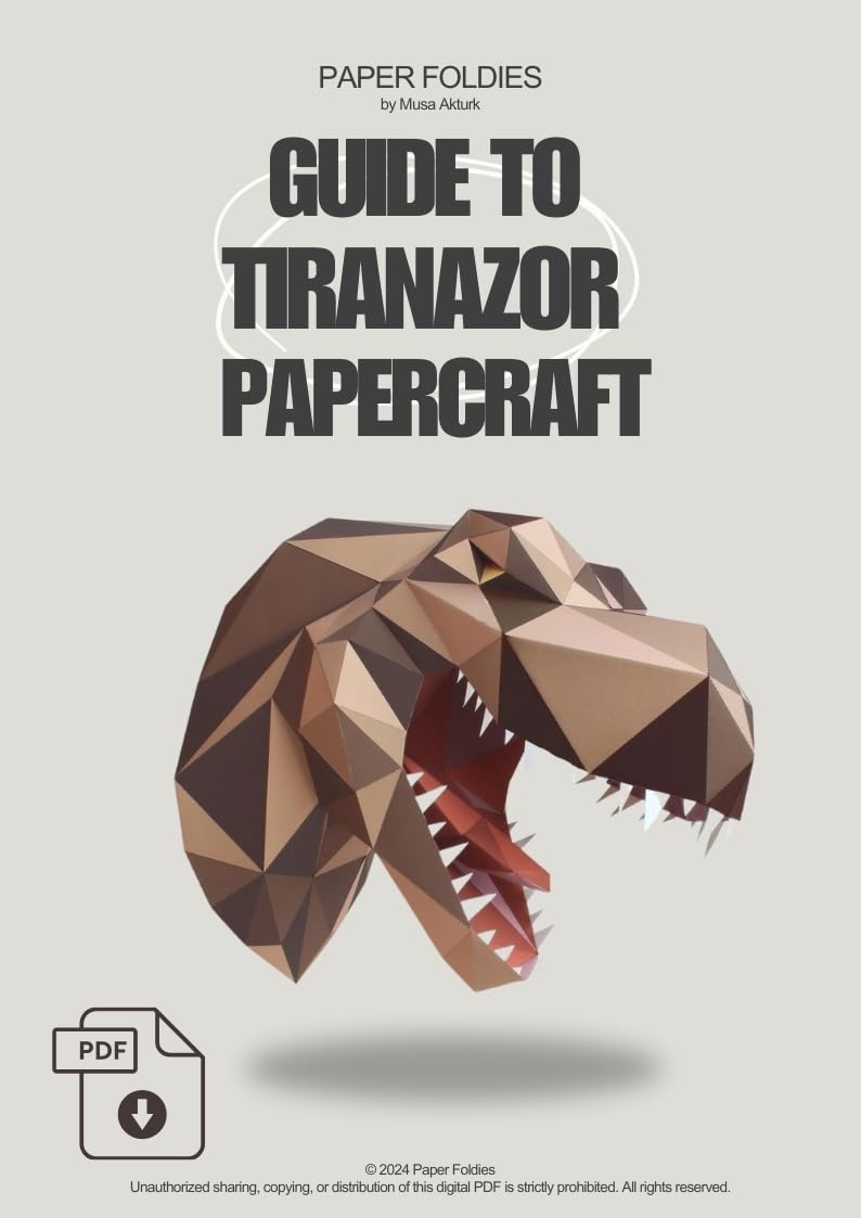ler totalmente T-Rex Wall Sculpture Papercraft: 3D Low Poly Model DIY Template for Home Decor (Papercrafts) (English Edition)