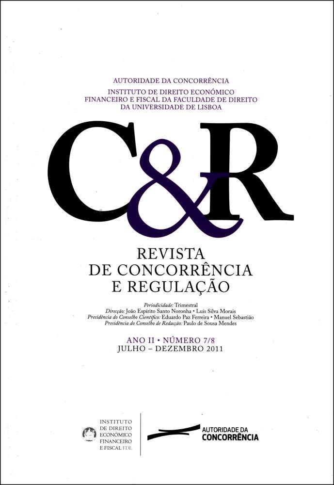 ler totalmente Revista de Concorrência e Regulação: ano II - Nº 7/8