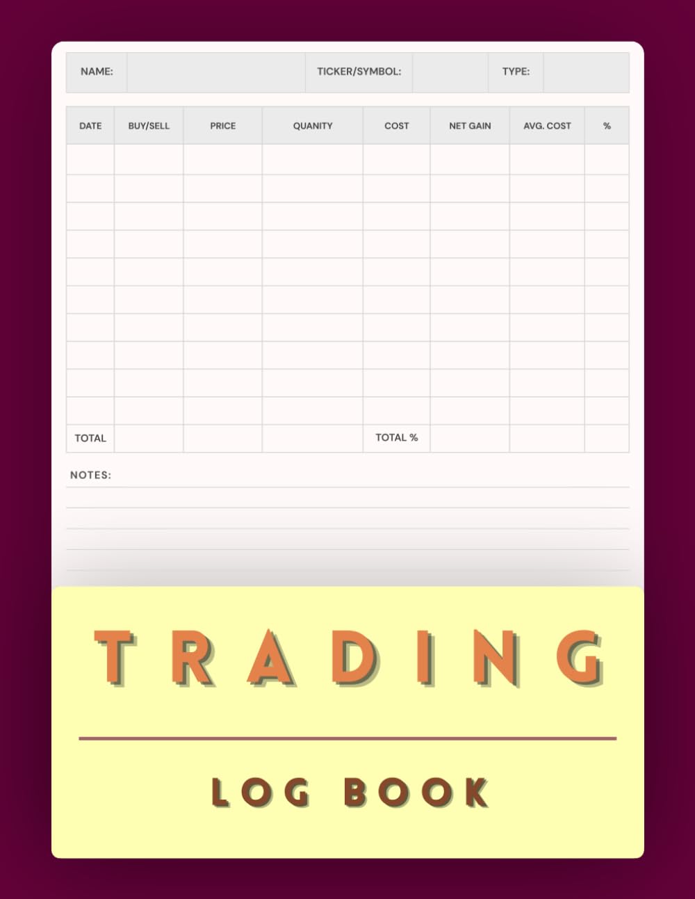 Trading Journal: A Trade Logbook for Tracking Trades, Profit & Loss, Strategy & Performance baixar livro de graça