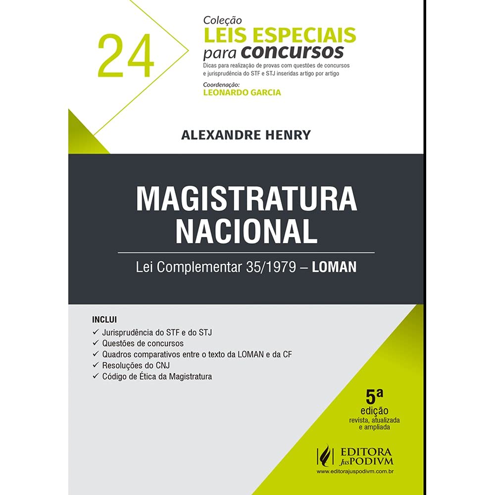 Magistratura Nacional: lei Complementar 35/1979 - LOMAN