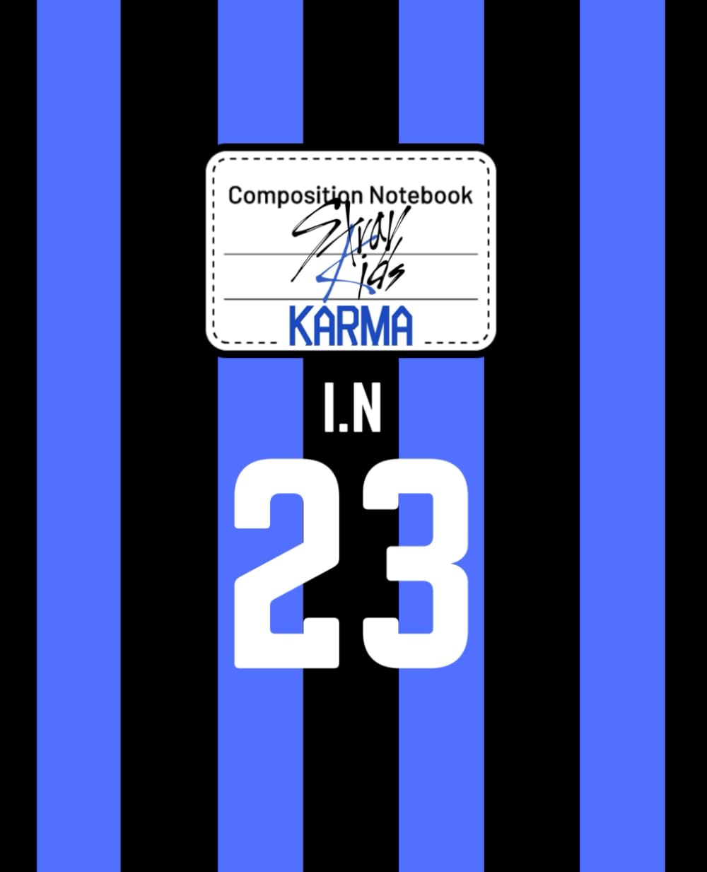 ler totalmente STRAY KIDS KARMA I.N 23 Notebook, 100 pg. college lined, 2025 Comeback Themed Composition Style