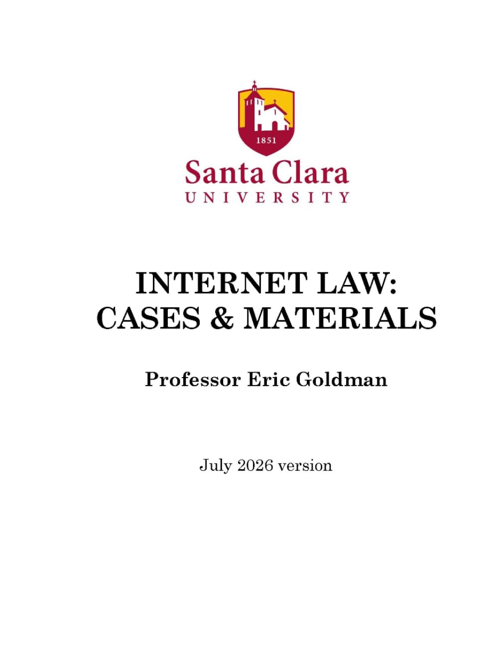 ler totalmente Internet Law: Cases & Materials (2026 Edition)