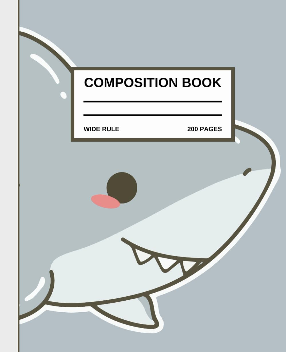 ler totalmente Happy Shark Wide Ruled Composition Notebook: 7.5" x 9.25" Composition Book for Loved Ones