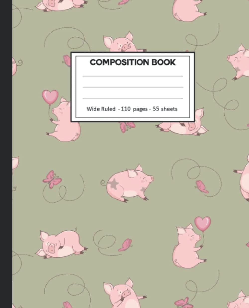 ler totalmente Composition Notebook: Composition Notebook with Pig for School.