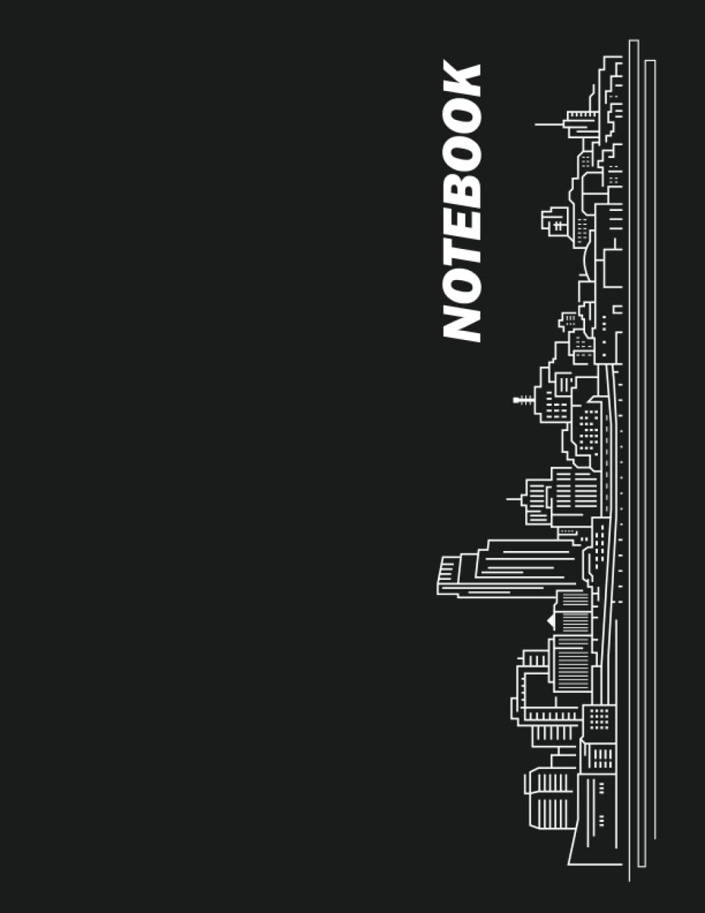 ler totalmente Black Paperback Notebook with buildings III: 138 pages, 8.5 x 11
