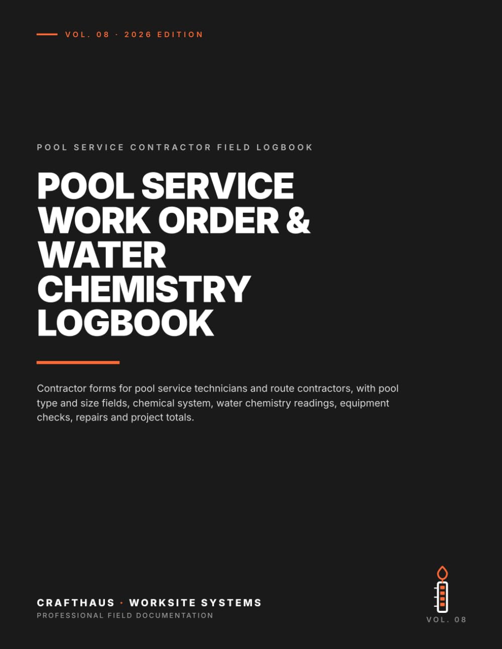 Pool Service Work Order & Water Chemistry Logbook: Service Visits, Chemical Readings, Equipment Checks, Filter Cleaning, Repairs & Customer Approval baixar o livro de graça