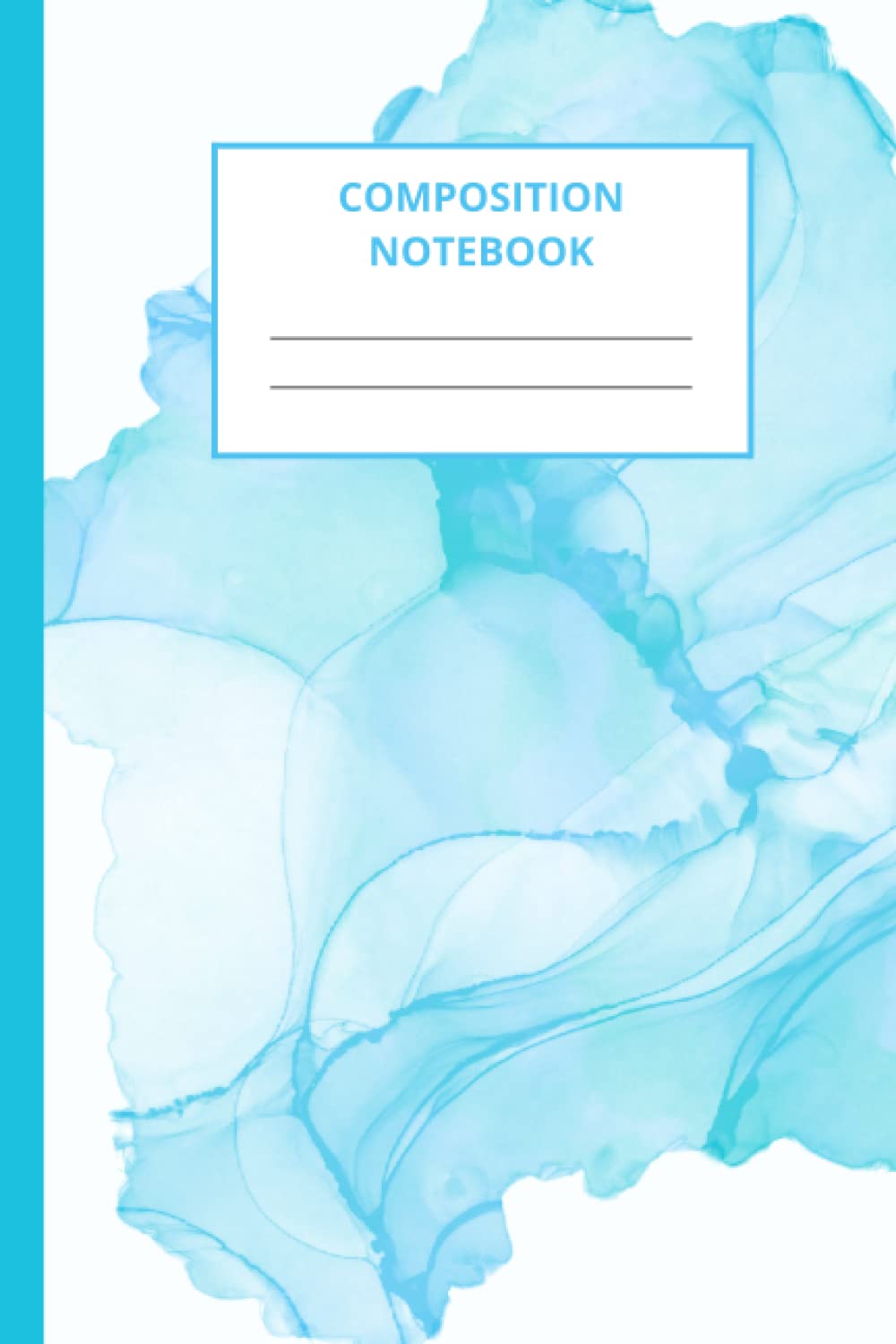 Composition Marble Notebooks College Ruled: White and Light Blue: For Girls, Boys, Teens, Women, Men: Marble Aesthetic baixar livro de graça