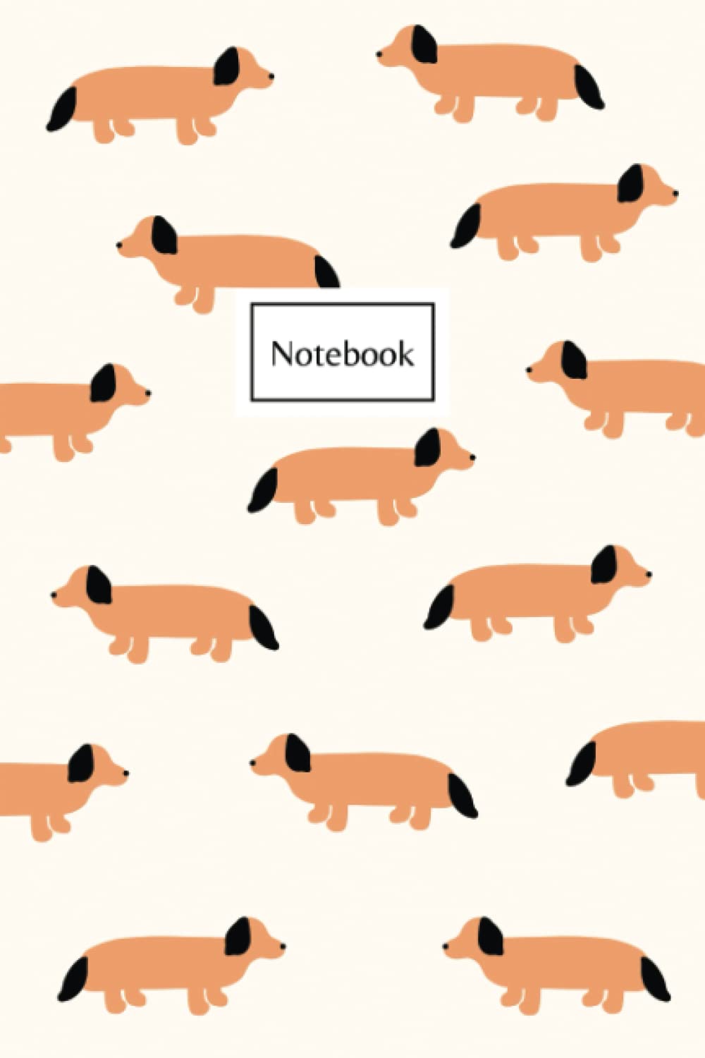 ler totalmente Notebook: Dachshund Notebook Cute for Work, School, Study, Notes, Journaling, Office / Light Brown Cover Patterned Puppy Wiener Dog Journal to Write In