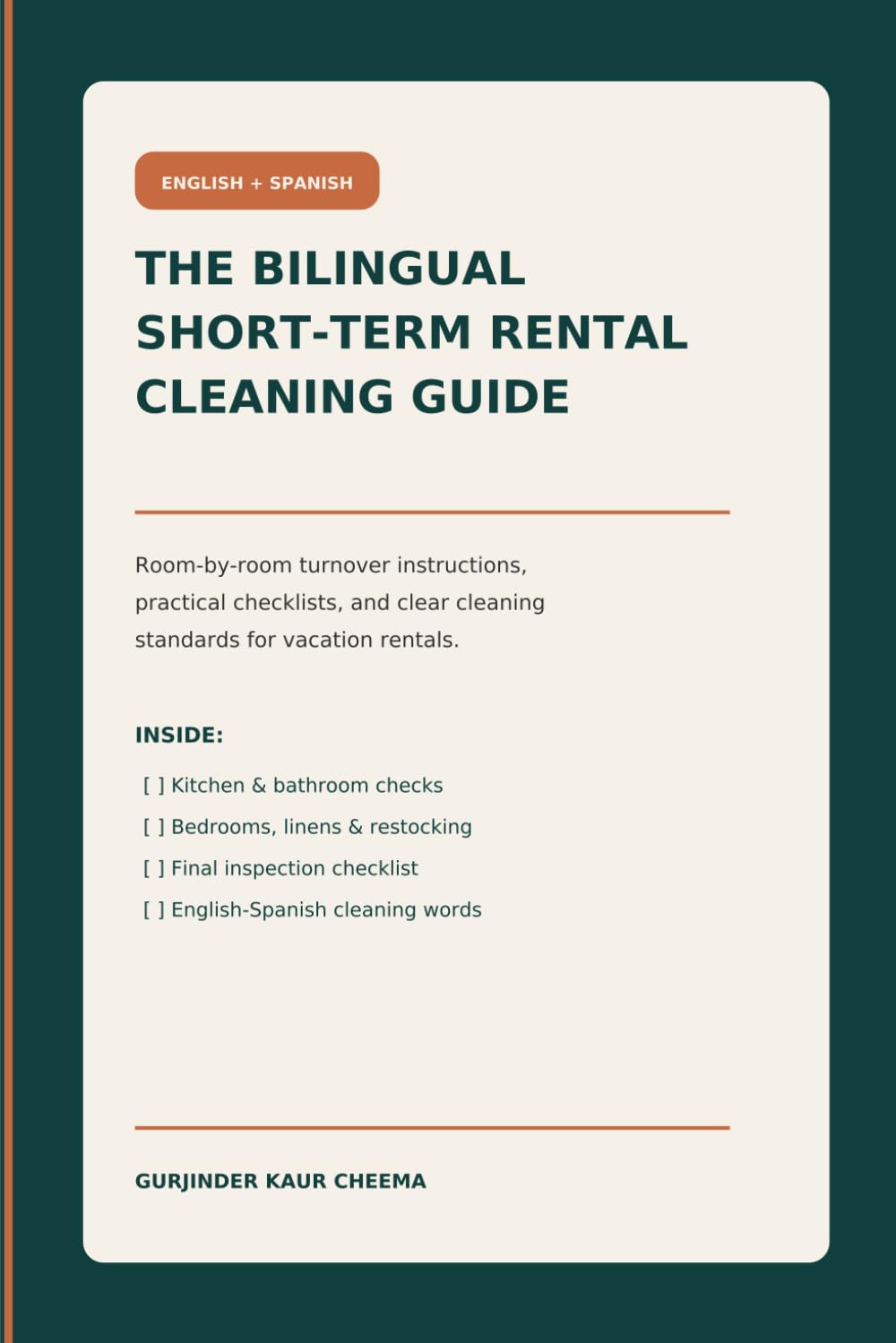 ler totalmente The Bilingual Short-Term Rental Cleaning Guide