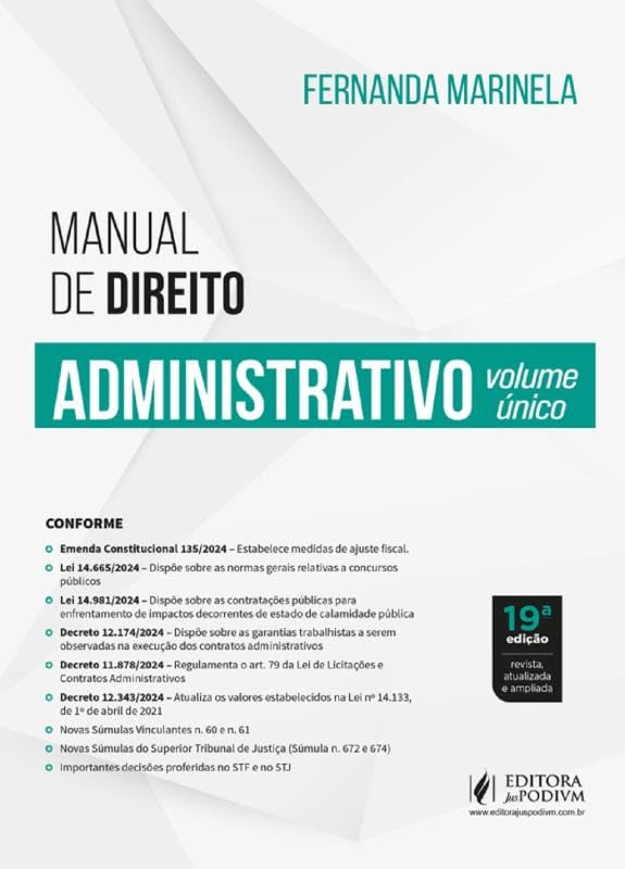 Manual de Direito Administrativo - Volume Único - 19ª Edição (2025) baixar o livro de graça